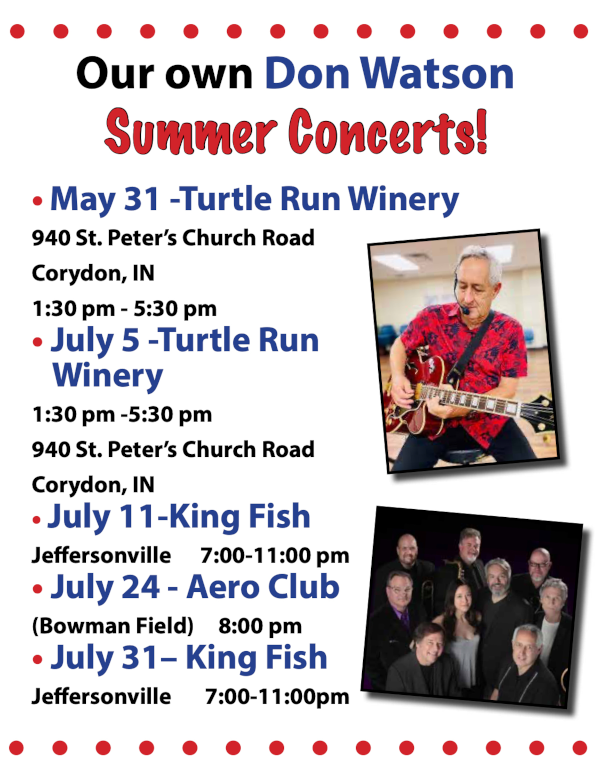 Don's 2026 Summer Concerts