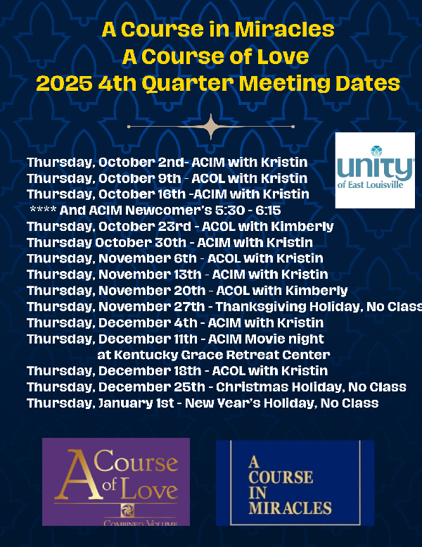 ACIM sessioins - 4h quarter 2025