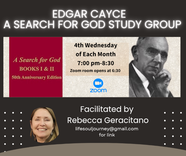 Edgar Cayce Book Study every 4th Wednesday