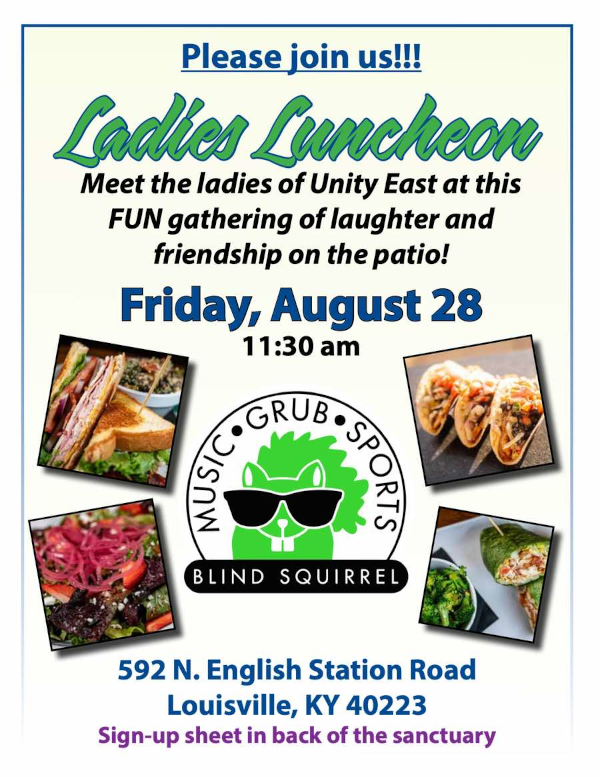 Ladies Lunch August 29 