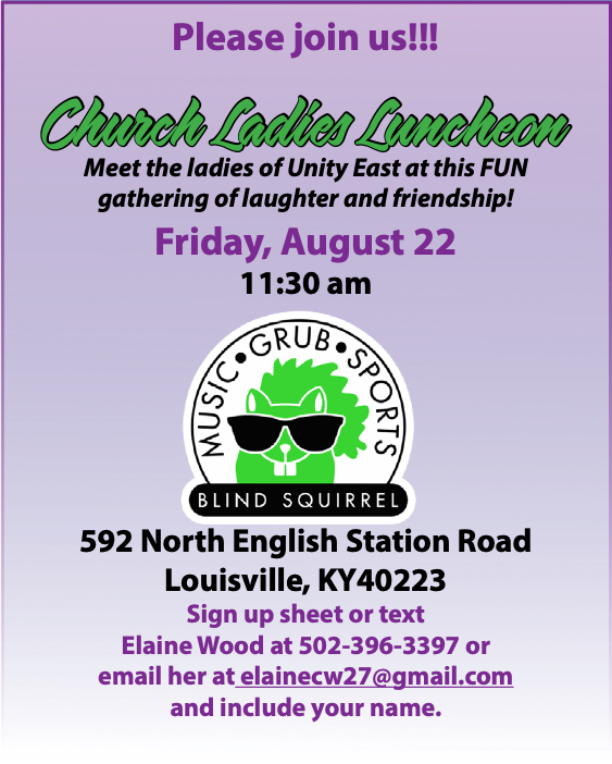 August Ladies Lunch graphic