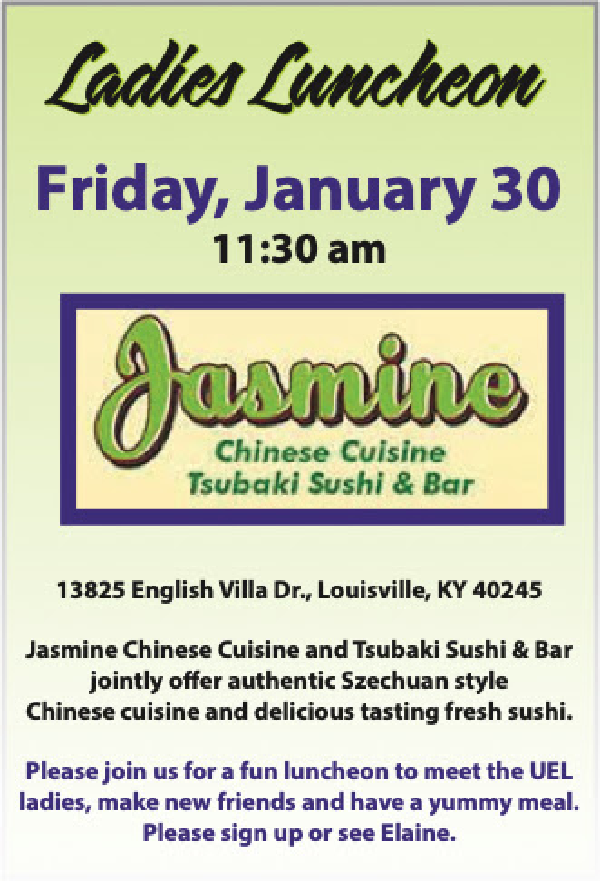 Jan 2026  Ladies Lunch graphic