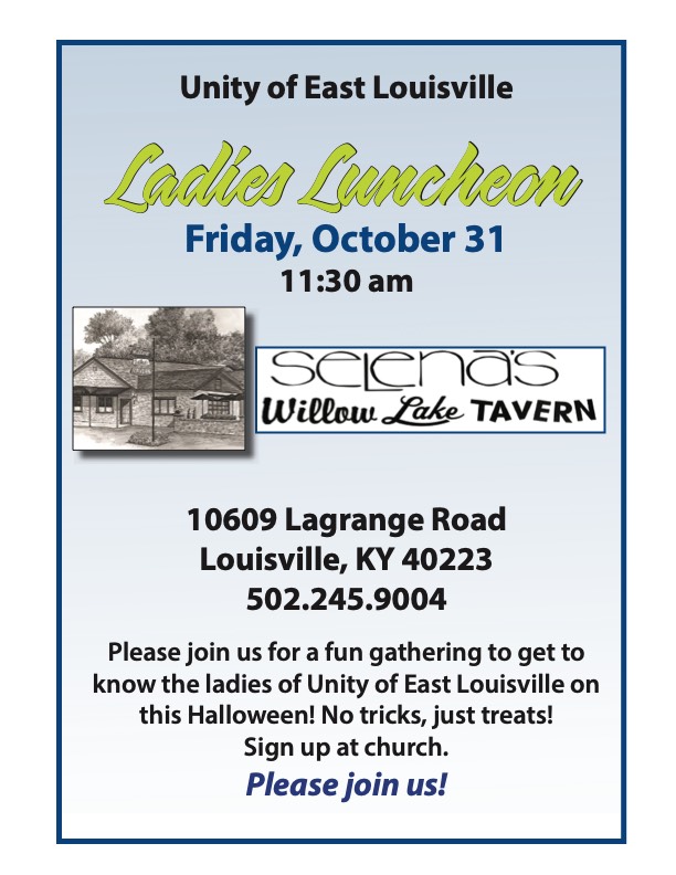 Ladies Lunch at Selena's Oct 31 11:30