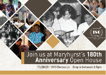MaryHurst Aniversary graphic
