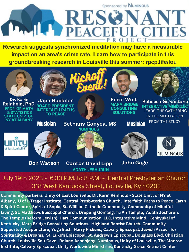 Peaceful Cities Kickoff graphic